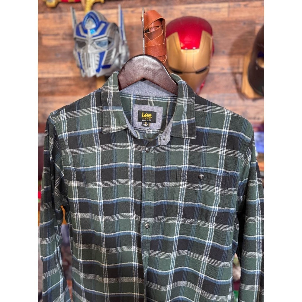 Lee green & black flannel Regular Fit Medium Workwear Grunge Lumberjack